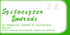 szilveszter endredi business card